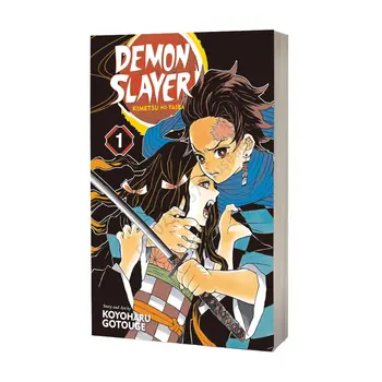 Το νέο Anime Demon Slayer Kimetsu Όχι Vol 1Yaiba Ιαπωνία Φαντασία Επιστήμη Μυστήριο, Αγωνία αγγλική Έκδοση Manga Κόμικ
