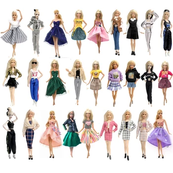 Το νέο Φόρεμα Μόδας Ντύσιμο Casual Πουκάμισο Ένδυσης Κόμμα Φούστα Πριγκίπισσα Ρούχα για την Barbie Κούκλα Αξεσουάρ DIY Κουκλόσπιτο Παιχνίδια JJ