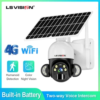 Το ΌΡΑΜΑ του LS 4MP 4G Ηλιακός Κάμερα Ασφαλείας WiFi Wireless Pir Ανθρώπινη Ανίχνευση 2K Βίντεο CCTV Επιτήρηση Υπαίθριο Έκκεντρο Νυχτερινής Όρασης
