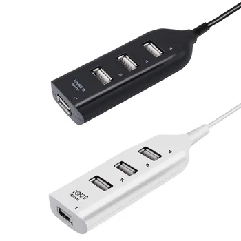 Υψηλή Ταχύτητα USB Hub 4 Port USB 2.0 Καλώδιο Μίνι USB Splitter Hub Χρησιμοποιήστε τον Προσαρμοστή Δύναμης Πολλαπλών Υποδοχών Για το PC Σημειωματάριων Lap-top
