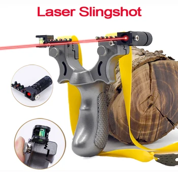 Υψηλής ποιότητας Laser με Στόχο Σφεντόνα με Επίπεδη Λαστιχένια Ζώνη Πνεύματος Επίπεδο Υψηλής Ακρίβειας για το Υπαίθριο Κυνήγι Ρητίνη Καταπέλτη Παιχνίδι