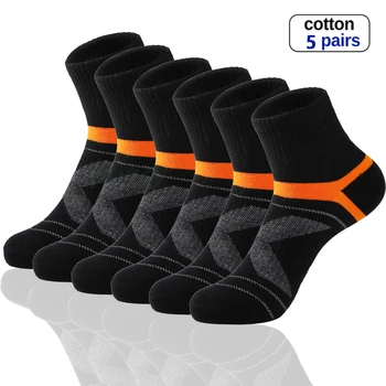 Υψηλός-Ποιότητα 5 Ζεύγη Πολλοί Άνδρες Κάλτσες Βαμβακιού Μαύρο Αθλητικό Κάλτσες Run Casual Καλοκαίρι Κάλτσες Ανδρών Αναπνεύσιμος Ανδρική Κάλτσα Sokken Size38-45