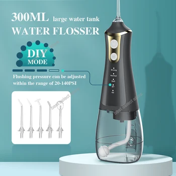 Φορητή Irrigator Οδοντικό Νήμα DIY Λειτουργία 5 Πίδακες Νερού Flosser Διαλέξτε το Στόμα Πλυντήριο ρούχων Καθαρισμός Δοντιών Οδοντογλυφίδες με το Νήμα