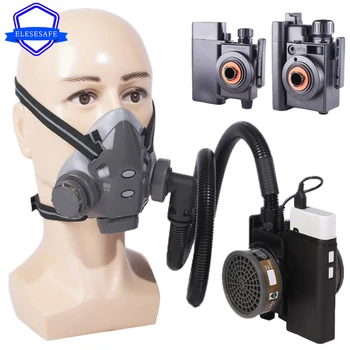 Φορητή Ηλεκτρική Καθαρισμού Αέρα Μάσκα Μισού Προσώπου Χημική Αναπνευστήρα Για Την Ασφάλεια Στην Εργασία, Τη Στίλβωση Συγκόλλησης Ψεκασμό Προστασία