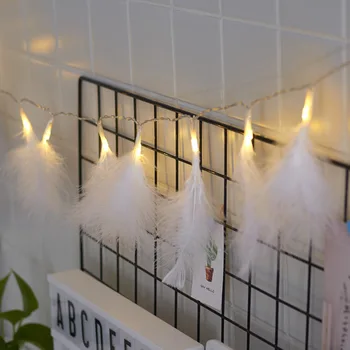 Φτερό Καλωδίων Χαλκού Οδήγησε το Φως σειράς Fairy Γιρλάντα Χριστουγεννιάτικη Διακόσμηση για το Σπίτι, Υπαίθριο Navidad το Νέο Έτος Δώρο που Λειτουργούν με Μπαταρία