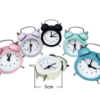 Χαριτωμένο Μίνι Μέταλλο Ξυπνητήρι Φορητό Δημιουργικό 5cm Clockin Υπνοδωμάτιο Διακόσμηση του Σπιτιού