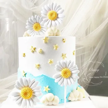 Χαρούμενα Γενέθλια Τούρτα Toppers Μαργαρίτα Λουλούδι Διακόσμηση Κέικ Για Το Γαμήλιο Πάρτι Γενεθλίων Διακοσμήσεις Ντους Μωρών Ψησίματος Supplie