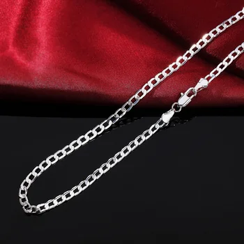Χονδρικής Τιμής Μόδας Ευγενή 925 Επιχρυσωμένο Ασήμι Γυναίκες Άνδρες 4mm Φίδι Ύφος Ασημένιο Περιδέραιο Κοσμήματος Για το Κρεμαστό κόσμημα Μπορεί να N132