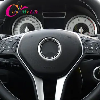 Χρώμα τη Ζωή Μου Αυτοκινήτων Αργιλίου Τιμόνι Λογότυπο Κύκλο Περιποίησης για Benz της Mercedes C200 C220 C300 C350 C250 W204 2011-2013 Αξεσουάρ