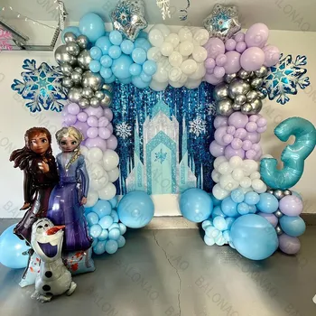 129pcs η Έλσα, ο Όλαφ Disney Κατεψυγμένα Πριγκίπισσα Foil Μπαλόνια Μωρό Ντους Κορίτσι Χιονάνθρωπος Πάρτι Γενεθλίων Διακοσμητικά Παιδιά Παιχνίδια Αέρα Globos