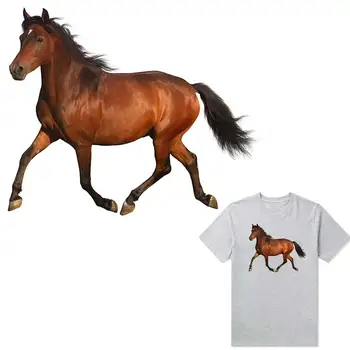 3D Άλογο Μπαλώματα Για την Ενδυμασία Σιδήρου Σε T-Shirt Βινυλίου Φούτερ Μπλούζες Diy Θερμική Πατήστε Επίπεδο Washable Θερμική Μπαλώματα