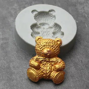 Yueyue Sugarcraft Μίνι Αρκούδα δαντελλών σιλικόνης φορμών κέικ διακόσμηση εργαλεία σε confeitaria moldes σιλικόνης fondant κέικ από τη φόρμα ψησίματος
