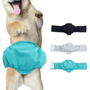 Κουτάβι Πάνα Αναπνεύσιμος Επαναχρησιμοποιήσιμα Φυσιολογικές Παντελόνι Pet Μπάντα Κοιλιά Σκυλί Αντι-παρενόχληση Φυσιολογικές Παντελόνι για τα Αρσενικά Σκυλιά