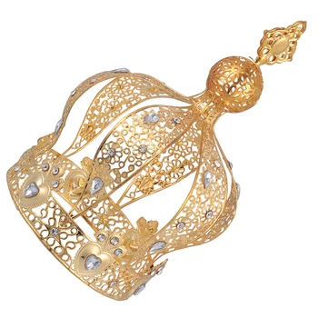 Μίνι Στέμμα Τούρτα Διακόσμηση Πριγκίπισσα Άριστο Rhinestone Χρώμα Χρυσό Στέμμα Τούρτα Topper Ψησίματος Γενέθλια Γάμος Κόμμα Προμήθειες